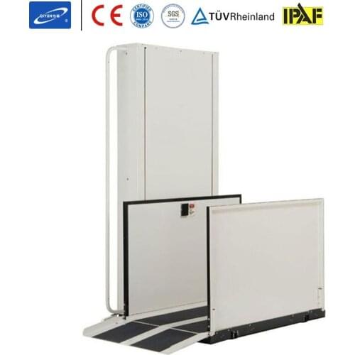 Qiyun vertical wheel chair elevator / indoor home wheelchair elevator / weightlifting platform for old people