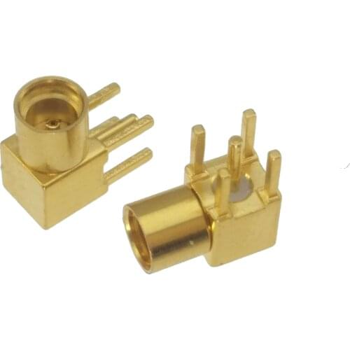 10pcs Connector MMCX female Jack solder PCB mount right angle RF COAXIAL