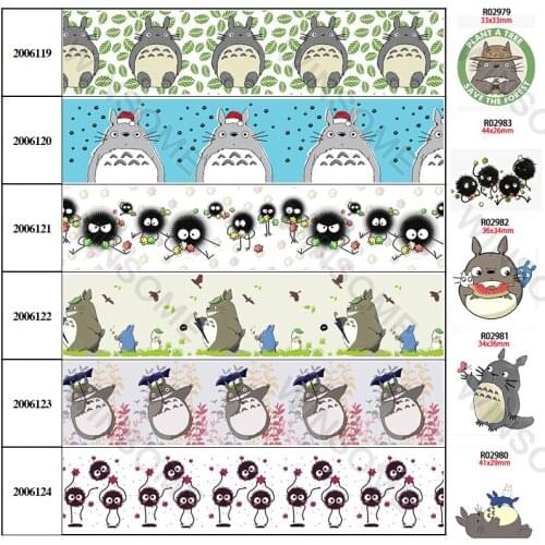10 Yards Cute Cartoon My Neighbor Totoro Ribbon Grosgrain/Plane Resin Gift Wrapping Crafts