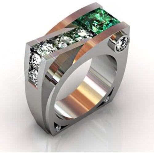 2019 Vintage Court ring 925 Sterling silver Bijou AAAAA Cz Stone Statement Party Wedding Band Rings for women men Punk Jewelry