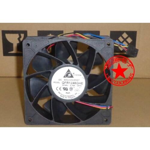 Delta Electronics QFR1248GHE 9F81 DC 48V 0.75A 120x120x38mm Server Cooling Fan 4-wire