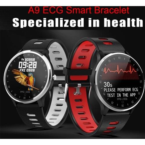 A9 Smart band ECG PPG IP67 Waterproof Heart Rate Blood Pressure Smart Watch Bracelet Smart Fitness Wristband pk n58 e04 watch