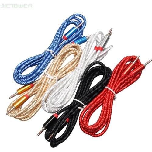 Jack 3.5mm Audio Cable Nylon Braid 3.5mm Car AUX Cable 2M Headphone Extension Code for Phone MP3 Car Headset Speaker 100pcs/lot