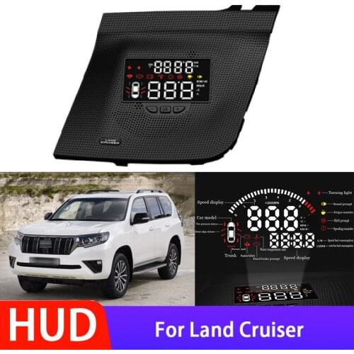 Car HUD Head Up Display Digital Speedometer For Land Cruiser Driving Sn OBD Data Projector Windshield Safe Driving Screen