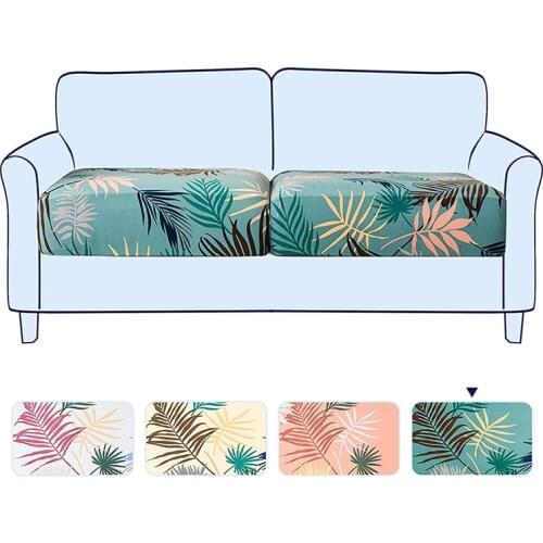 Leave Printed Sofa Cushion Seat Cover Elastic Furniture Protector for Kid Pet Seat Stretch Washable Removable Chair Slipcover