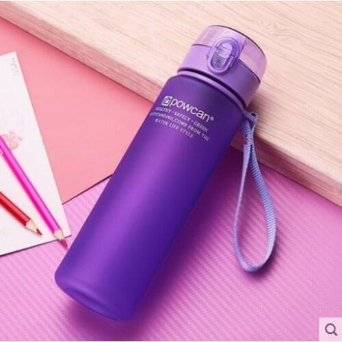 Purple Water Bottle Transparent Milk Bottle Plastic Water Containers Water Bottle Bicycle Healthy Space Pink Water Bottle EA60SH