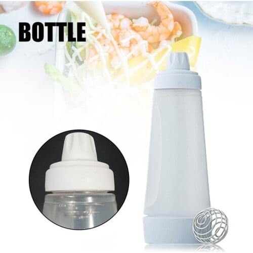 HOT Hand Shake Batter Dispenser Bottle with Wire BlenderBall Food-Grade PP Heat Resistance Easy to Use for Kitchen