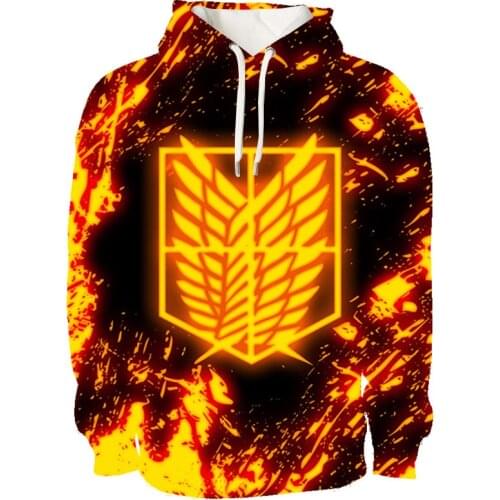 Harajuku Anime Hoodies Shingeki No Kyojin Sweatshirt Men/Women Attack on Titan Season 4 Streetwear Pullover Oversized Hoody