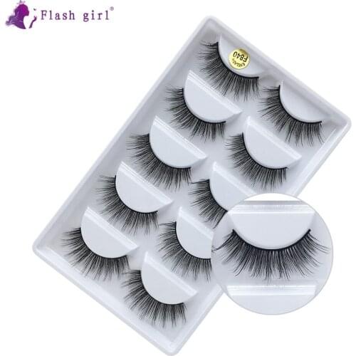 Hot Selling Natural Long 3D Mink Eyelashes F840 Fluffy Wispy Soft Eye Lashes High Volume Fake Eyelash Makeup Tools