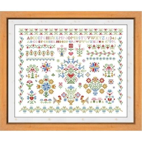 Flower and bird garden cross stitch kits embroidery needlework sets 18ct 14ct 11ct white cloth cotton thread DIY handmade