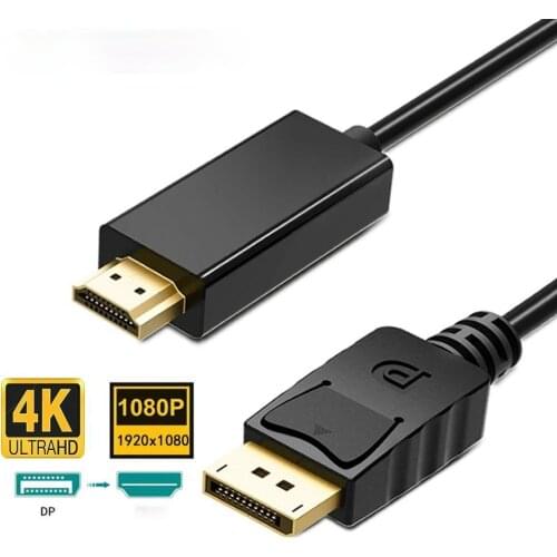 Displayport To HDMI-compatible Adapter 1080P 4K Display Port Converter for PC Laptop Projector MiniDP To Displayport Cable