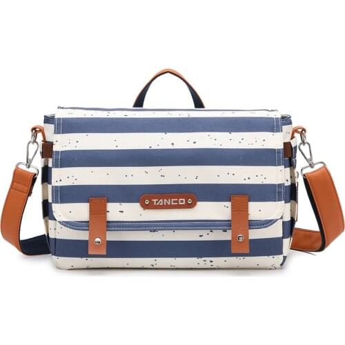 New Leisure Striped Mommy Maternity Bag Portable Baby Bags for Mom Bag Can Hang Stroller Diaper Organizer Nappy Bag