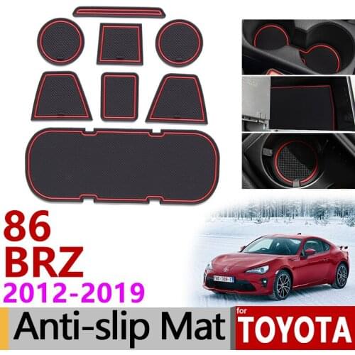Anti-Slip Mat for Phone Gate Slot Mats for Totota 86 Subaru BRZ GT86 FT86 Scion FR-S 2012~2019 Accessories Stickers 2015 2017