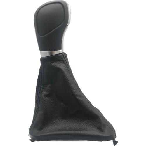 Gear Shift Knob with Genuine Leather Boot Gaiter for Volkswagen Dsg Golf5/6 Bora Passat B7 Cc