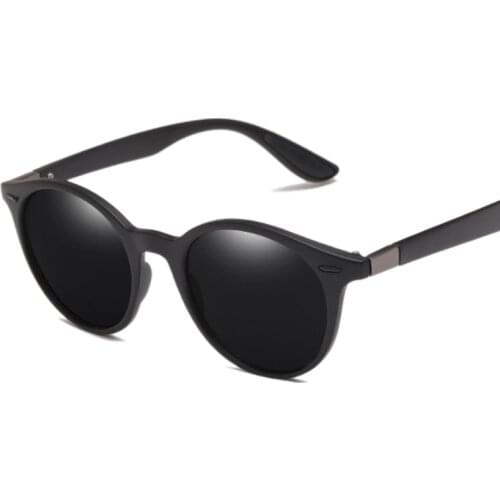 Brand Design Polarized Sunglasses Men Women Driver Shades Male Vintage Sun Glasses Women Round Mirror Summer UV400 OculoS