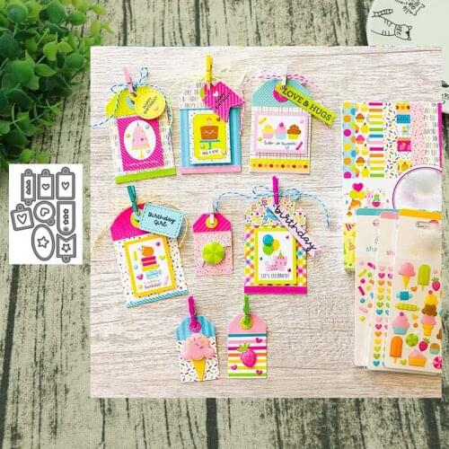 Tag Metal Cutting Dies for Scrapbooking Steel Craft Die Cut Embossing Paper Card Album Stencil