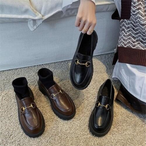 Mary Jane Shoes School Jk Uniform Accessories Lolita Shoes College Gothic PU Leather Platform Shoe D632