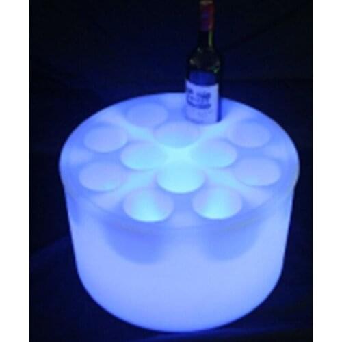 SK-LF12D (D43*H26cm) LED illumincated Wine rack Glowing in dark Round Red Wine Holder PE Material 1pc