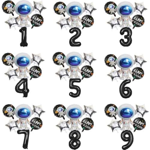 High quality new outer space series aluminum balloon Rocket Astronaut Boys' Favorite Toy Birthday Party Decor Helium Globos