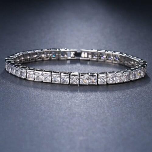 KSRA Korean Luxury Shiny Rose Gold Zircon Bracelet For Women Romantic Wedding Bridal Bangle Jewelry Bridesmaid Accessories Gifts