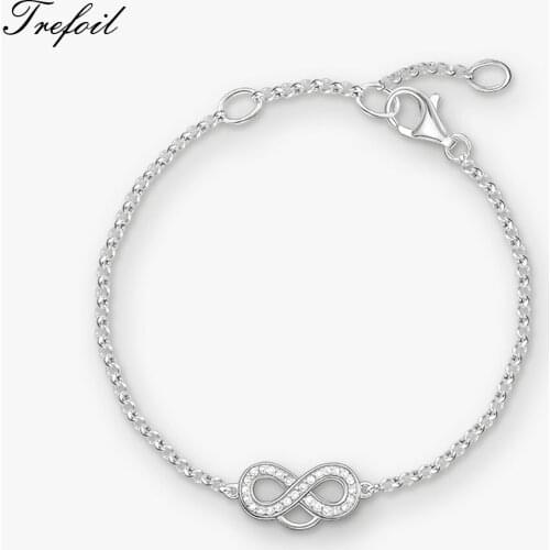 Charm Bracelets Love Forever, 925 Sterling Silver Fashion Link Chain Jewelry Luxury Charm Carrier Gift for Women Girls 2018 New