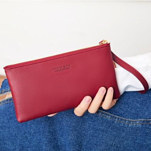 Women Touch Screen Cell Phone Purse Smartphone Wallet PU Leather Portable Wrist Clutch Bag Handbag For Ladies Mini Pouch Purse