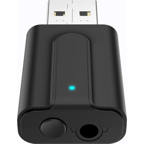 1pc 2 in 1 USB Bluetooth Adapter 5.0 Music Radio Receiver Transmitter EM88