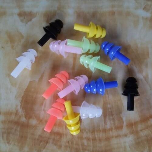 10Pairs/lot Swim Earplugs Swimming Soundproof Silicone Gel Earplug Waterproof Tree Shape Diving Ocean Ear Protect Plugs