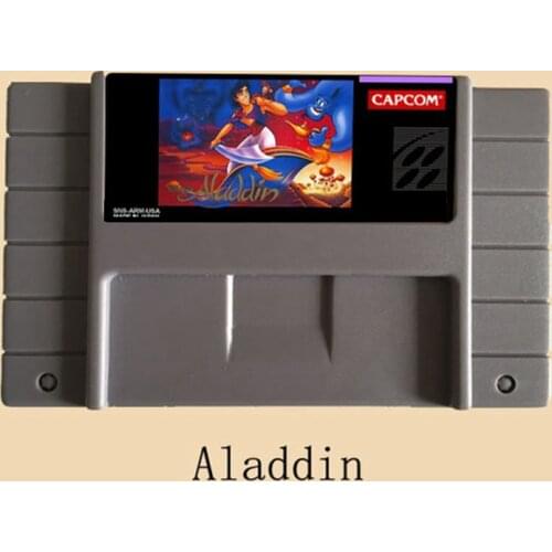 Aladdin 16 bit Big Gray Game Card For NTSC Game Player