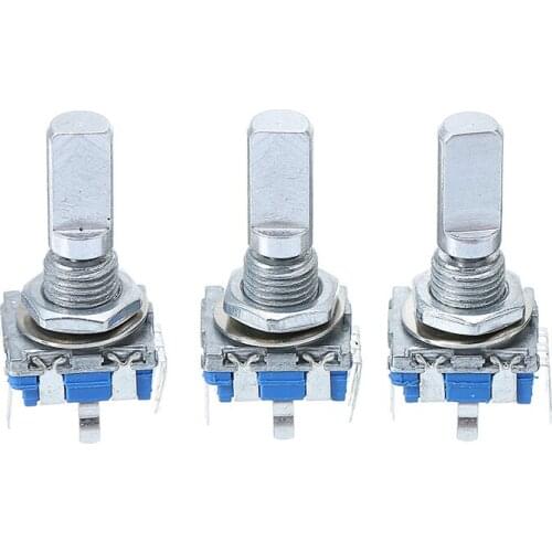 3pcs/set Rotary Encoder Switch With Push Button 6mm Shaft Diameter 20 Position 360 Degree Mini Encoder Push Button