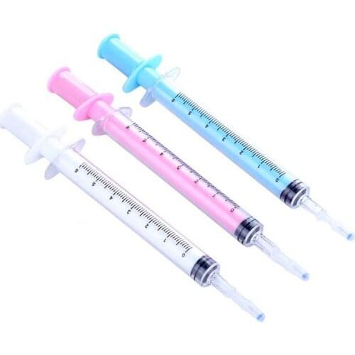 4 Pcs/set Creative Stationery Simulation Syringe Modeling Promotions Gel Pen Students Toy Needle Gel Pen Creative Personality