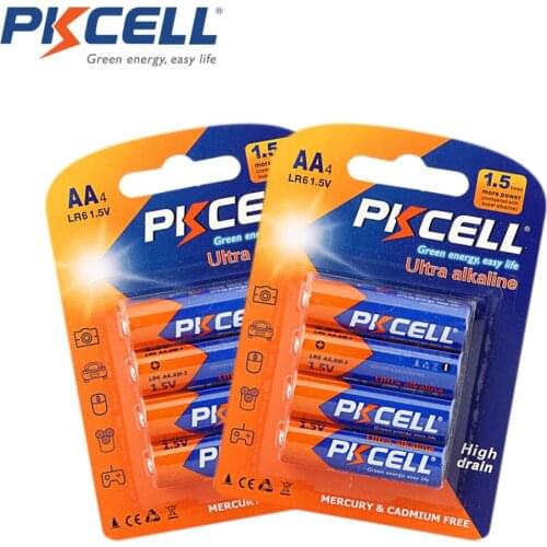 8Pcs/2Blister AA Battery 1.5Volts LR6 Alkaline Dry Batteries 2A Single Use Battery