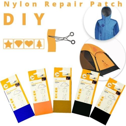 AceCamp Nylon Repair Patch Adhesive Stick on Clothes Tents Sleeping Bag Outdoor Jacket Gear Easy Sewing DIY Accessory Waterproof