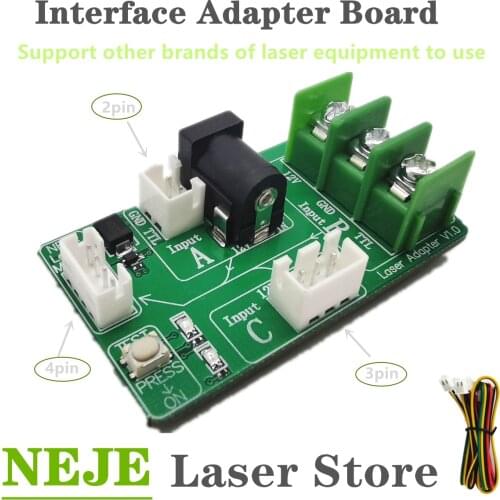 2021 NEJE Laser Module Head Interface Adapter Board Connector for Laser Cutting Engraving Machine 4pin/3pin/2pin
