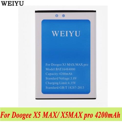 4200mAh For DOOGEE X5 MAX X5 MAX Pro Battery Mobile Phone High Quality Replacement Backup Batteria