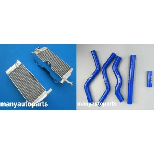 Aluminum radiator and blue hose for Honda CR 125 R CR125R 2-STROKE 1989 89