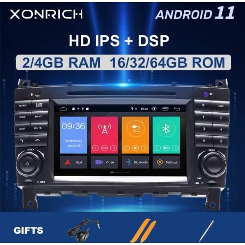 2 Din Android 9 Car Radio Multimedia Navigation For Mercedes/Benz W203 W219 A-Class A160 C-Class C200 CLK200 GPS DVD stereo