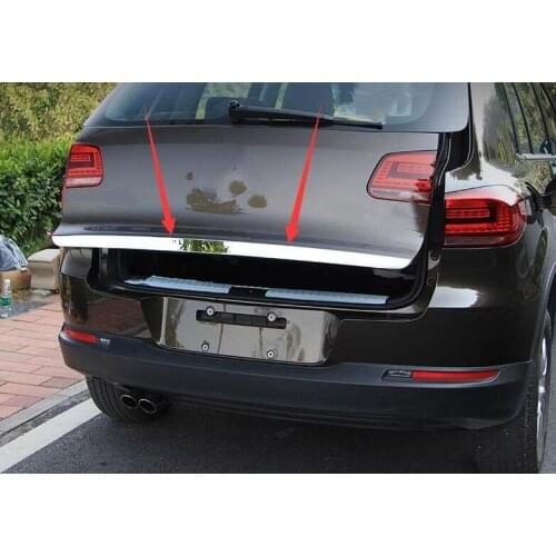 Car Stainless steel Rear Trunk Lid Cover Trim Tail Gate Protector Back Trunk Cover Fit For Tiguan 2010 -2017