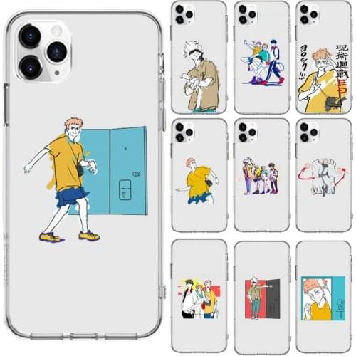 Jujutsu Kaisen Satoru Gojo anime Phone Case Transparent for iPhone 6 7 8 11 12 s mini pro X XS XR MAX Plus cover funda shell