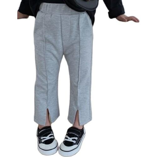 VIDMID Childrens pants kids girls cotton autumn spring new small split flared pants baby girls casual long pants trousers P2136