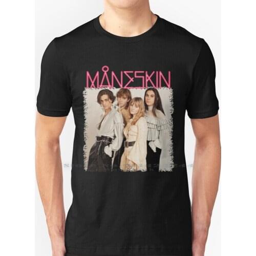 Maneskin Artwork T Shirt 100% Pure Cotton Damiano Maneskin Damiano David De Angelis Thomas Raggi Ethan Torchio Creative