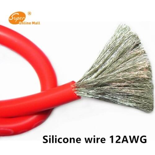 5M/pag 16ft 12AWG Flexible Silicone Wire RC Cable 680/0.08TS Model Airplane Wire Electrical Wires OD 4.5mm 3.4mm square