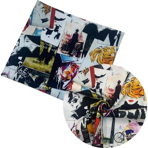 Beautiful Digital Printing 100% Cotton Colour Bottom Urban Beauty Pattern Sewing Material Children Fabric Diy Shirt Clothing