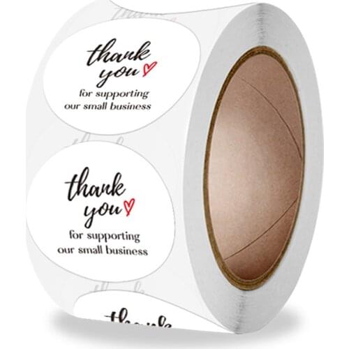 100-500pcs Round Thank You Stickers for Envelope Seal Labels Gift Packaging decor Birthday Party Scrapbooking Stationery Sticker