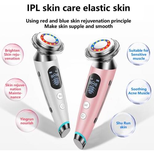 Facial Massager Skin Rejuvenation Face Lifting Wrinkles Removal Mesotherapy Electroporation Radio Frequency LED Photon Skin Care