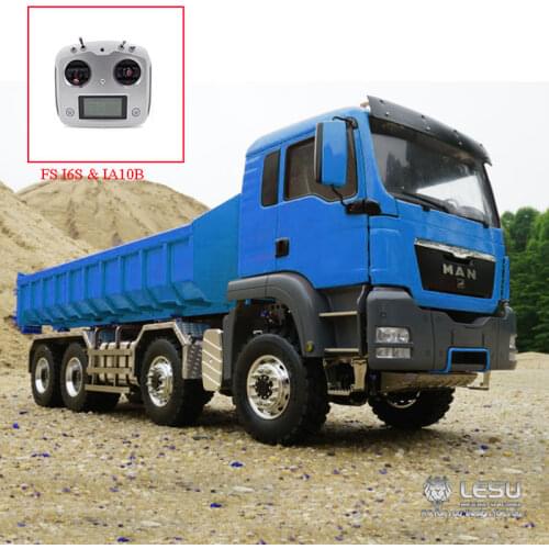 1/14 LESU MAN TGS 8*8 RC Dumper Tipper Truck Model Toy Hydraulic Lifting Roll On/Off Paint Radio THZH0344-SMT5