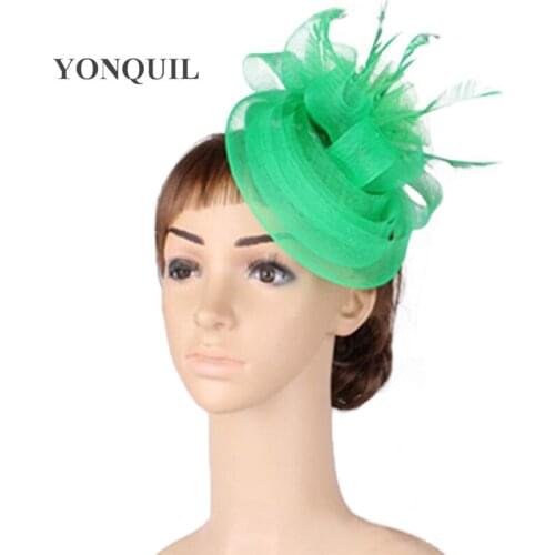 Fashion Multiple Color Crinoline Fascinator Headwear Wedding Hat Colorful Mesh Occasion Headpiece Party Hair Accessories MYQ135