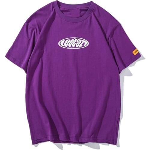 EFUNGAL Fashion Cotton Hip Hop Tshirt Men Cartoon Comic Print Summer Short Sleeve Casual Tops Tees Streetwear T-shirts