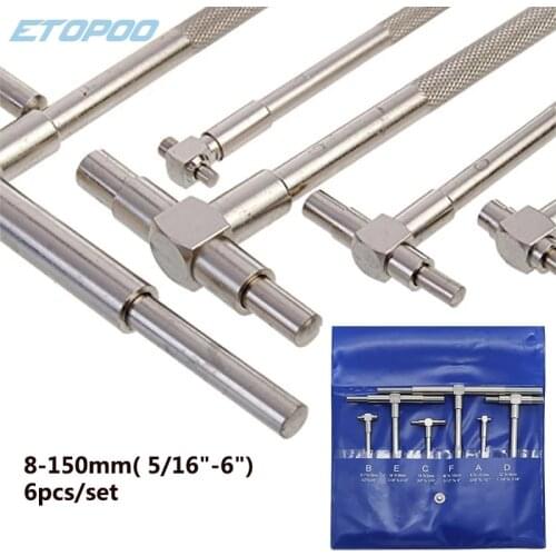 8-150mm( 5/16"-6") Telescoping Gauge set, 6pcs/set, internal gauge, Hole Gauges for Quick inside measurements of holes