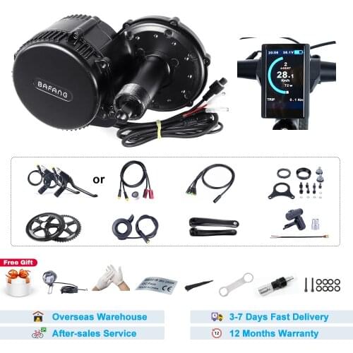 Bafang 48V 350W BBS01 BBS01B Electric Bick Mid Drive Motor Conversion Kits For 48v Brushless Motor With C961/C965/850C Display